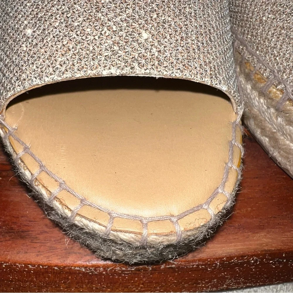 Franco Sarto Shimmering Gold Espadrille Slides